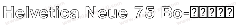 Helvetica Neue 75 Bo字体转换